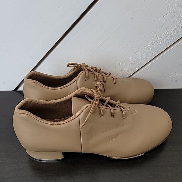 NEW Bloch dance shoes S0388L Kids Size 4 Tap-Flex Split Sole Tap Shoe Tan - Picture 1 of 10